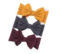 Sports Headband 3Pcs/Set Girl Headband Set Girls Bow Knotted Hair Bands Soft Knitted Kids Headwear Turban Hair Accessories For Running, Cycling(3594-10)