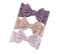 Sports Headband 3Pcs/Set Girl Headband Set Girls Bow Knotted Hair Bands Soft Knitted Kids Headwear Turban Hair Accessories For Running, Cycling(3594-5)