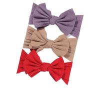 Sports Headband 3Pcs/Set Girl Headband Set Girls Bow Knotted Hair Bands Soft Knitted Kids Headwear Turban Hair Accessories For Running, Cycling(3594-16)
