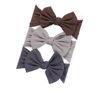 Sports Headband 3Pcs/Set Girl Headband Set Girls Bow Knotted Hair Bands Soft Knitted Kids Headwear Turban Hair Accessories For Running, Cycling(3594-13)