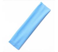 Sports Headband 4pcs Headband Candy Color Hairband Pure Cotton Simple Elastic Headbands Turban Headwear(SKY BLUE)