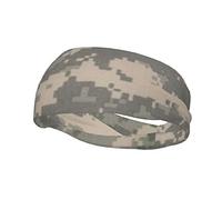 Sports Headband,Army Digital Camouflage Printed Sweatband,Headwear Head Band,For Football, Basketball,Soccer,Tennis,Yoga And Golf