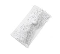 Sports Headband Head Band Women Solid Color Cross Luminous Headbands Party Rhinestone Makeup Braid Elastic Grace Hair Acsessories(Ff285-8 white)