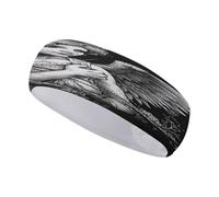 Sports Headband Sweat Headbands Angel Portrait Style Printed Workout Headbands Elastic Soft Fashion Headband Absorb for Yoga Working Out Travel