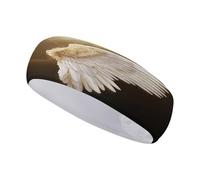 Sports Headband Sweat Headbands Angel Wing Printed Workout Headbands Elastic Soft Fashion Headband Absorb for Yoga Working Out Travel