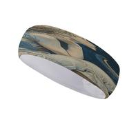 Sports Headband Sweat Headbands Angel with Blue Wings Printed Workout Headbands Elastic Soft Fashion Headband Absorb for Yoga Working Out Travel