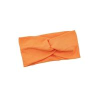 Sports Headband Women Girls Solid Color Headbands Knitted Cotton Hair Bands Vintage Cross Turban Bandage Bandanas HairBands Hair Accessories For Running, Cycling(Orange)