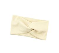 Sports Headband Women Girls Solid Color Headbands Knitted Cotton Hair Bands Vintage Cross Turban Bandage Bandanas HairBands Hair Accessories For Running, Cycling(Beige)