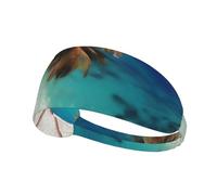 Sports Headband Women Men, Breathable Sweat Band/Caribbean Islands print Athletic Hairbands, for Workout Running Gym