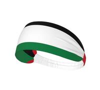 Sports Headband Women Men, Breathable Sweat Band/Flag of the State of Palestine print Athletic Hairbands, for Workout Running Gym