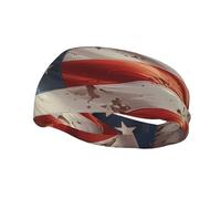 Sports Headbands for Men Sweatbands for Women Workout Stretchy Non Slip Hair Band Sweat Wicking Stars and Stripes Running Headband for Cycling Hiking Yoga Ice Hockey