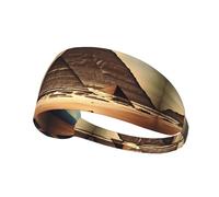 Sports Headbands for Men & Women - Dreaming of The Pyramids of Khufu Print Head Tie/Elastic Sweat Hairbands, for Workout Running