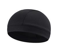 Sports Headwear Quickly Dry Sun UV Protection Cycling Running Beanie Bike Motorcycle Skull Cap Under Helmet Bandana (Cap Black)
