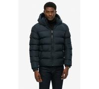 Superdry Men's Hooded Sports Puffer Jacket, Blue
