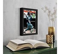 Sports Illustrated (1980's) Magazine Display Solid Wood Frame - Acrylic, Backing, and Hardware - Fits Magazine Sized 8 1/8" x10 7/8"
