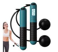 Sports Jump Rope - Sauter Strings without Cord with Weighted Handles and Integrated Counter | Cardio Training, Fitness, Bodybuilding at Home or Indoor | Silent Light Accessories