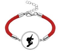 Sports Jumping Skateboard Player Lucky Red String Bracelet Rope Bracelet Handmade