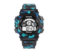 Sports Kid Outdoor Watches Multifunction Waterproof Watch Electronic Child/Boy's Kid's Watch Wrist Watch for Boys (Black, One Size)