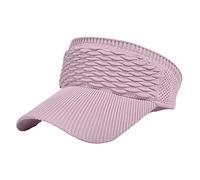 Sports Knitted Visor Cap Adjustable Empty Quick Drying Elastic Athletic Visor Hats Tennis Baseball Cycling Running Golf Sun Visors for Women Pink