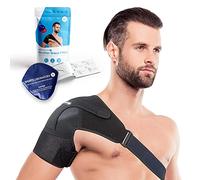 Sports Laboratory Shoulder Support for Women and Men, Shoulder Brace Includes Hot and Cold Gel Pack for Frozen Shoulder, Rotator Cuff Pain Relief, Adjustable Shoulder Strap for Extra Comfort (Large)