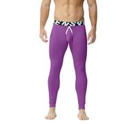 Sports Leggings Men's Cotton Compression Trousers Elastic Tights Trousers Breathable Jogging Bottoms Waist Comfortable Trousers Casual Sweatpants Functional Trousers Plain Travel Trousers, purple, M