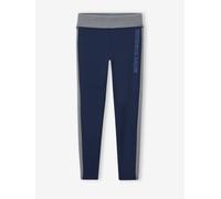 Sports Leggings with Stripe Down the Sides, for Girls navy blue