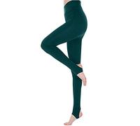Sports Leggings Women Fleece Lined Seamless Legging Buttery Stretchy Breathable Slimming Tights Suitable Solid Comfort Plus Trousers Fashions Opaque Soft Touch Pants Going Winter Everyday Green