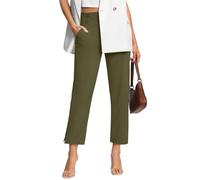 Sports Leggings Women, UK Women's Stretch Suit Pants High Elastic Waist Straight Leg Work Trousers with Pockets A-Camouflage XL
