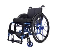 Sports Leisure Wheelchair,Self Propelled Manual Wheelchairs,Folding Lightweight Wheelchair with Handbrakes and Quick Release Rear Wheels & Anti-Tip