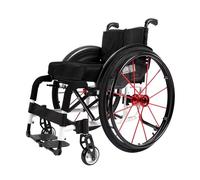 Sports Leisure Wheelchair,Self Propelled Manual Wheelchairs,Folding Lightweight Wheelchair with Handbrakes and Quick Release Rear Wheels & Anti-Tip