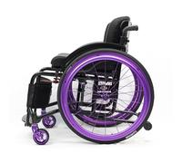 Sports Leisure Wheelchair,Self Propelled Manual Wheelchairs with Quick Release Rear Wheels & Anti-Tip Wheels,Lightweight Aluminium Transport Wheelchair