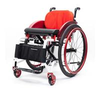 Sports Leisure Wheelchair, Transport Wheelchair Lightweight Foldable with Double Brake, Self-propelled Aluminum Alloy Portable Manual Wheel Chair,Quick Release Rear Wheels(Seat width 38cm/15in,A)