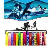 Sports Medal Holder Medal Hanger Display Triathlon Carbon Steel Two Tiers Professional Wall Mount (black, male)
