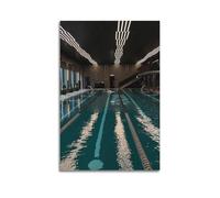 Sports Modern Pool Facilities Panorama Picture Poster Modern Wall Art Canvas Aesthetic Decoration Painting 16x24inch(40x60cm) Unframe-style