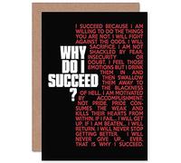 Sports Motivational Succeed Red Greetings Card