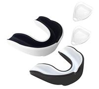Sports Mouth, 2 Pieces Mouthguard Boxing Adults, Sports Mouthguard, Mouth Guard for MMA, Martial Arts, Boxing, Rugby and Hockey, with Box, Black and White
