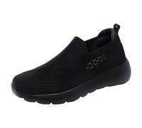 Sports & Outdoor Shoes Ladies Trainers Women Sneakers Fashionable Simple Solid Color Mesh Breathable The New Summer Comfortable Thick Sole Soft Sole Lightweight Womens Slip on Trainer Black 5