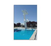 Sports Outdoor Standard Diving Facilities Panorama Picture Poster Modern Wall Art Canvas Aesthetic Decoration Painting 16x24inch(40x60cm) Unframe-style