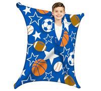 Sports Pattern Sensory Body Sock, Full Body Stretch Wrap for Children with Autism Sensory Processing Disorder, Stress Relief & Relaxing for Kids, Medium(6-9 Years)
