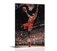 Sports Poster Basketball Player Mid-air for A Thunderous Dunk, Muscles Straining, Crowd Leaping to Their Feet in The Packed Arena Fashionable Wall Decor - Hanging Art Poster And Mural20x30inch(50x75cm