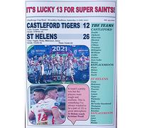 Sports Prints UK Castleford Tigers 12 St Helens 26-2021 Challenge Cup final - souvenir print