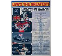 Sports Prints UK Lewis Hamilton 92 Formula One Grands Prix wins 2020 World Champion - souvenir print