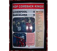 Sports Prints UK Liverpool 4 Barcelona 0-2019 Champions League semi-final - framed print