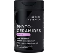Sports Research Phytoceramides 350 mg per Liquid Veggie Capsule - Plant Derived Ceramides for Healthy Skin and Hydration - Made with Ceratiq® · Non-GMO · Vegan Friendly - 60 Count