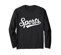 Sports Retro Script Ironic Baseball Style Funny Design Long Sleeve T-Shirt