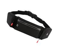 Sports Running Bag Adjustable Waist Pack Hiking Hip Bag Adjustable Belt Bag Exercise Fitness Phone Bag Durable Sports Bag Adjustable Waist Pack Hiking with Pockets with Pockets, Black colour, standard