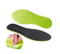 Sports Running Insole for Shoes Soft Shock-Absorbing Arch Support Plantar Template Insoles for Feet Shoe Sole(1Pair Black Green,41-42)
