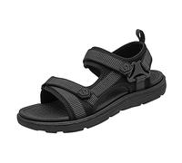 Sports sandals with open toe, comfortable trekking men's sandals, men's hiking sandals, non-slip, orthopaedic sandals and beach sandals, ideal for beach and outdoor activities, black, 8 UK