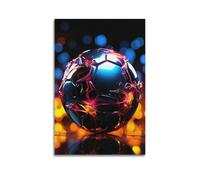 Sports Sci Fi Colorful Soccer Ball Decorative Painting Canvas Wall Posters And Modern Family Bedroom Decor 08x12inch(20x30cm)
