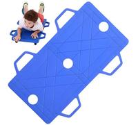 Sports Scooter Board, Gym Scooter with Handles, 360 Degree Rotating Wheels, Handles for Easy Steering, Bearing Capacity 200KG, Floor Scooter Board for Kids Children Gym Indoor Outdoor (71*48CM) blue